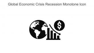 Global Economic Crisis Recession Monotone Icon In Powerpoint Pptx Png And Editable Eps Format