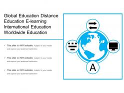 Global education distance education e learning international education worldwide education
