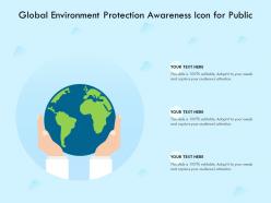 Global environment protection awareness icon for public