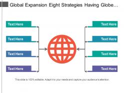 Global Expansion Eight Strategies Having Globe In Center