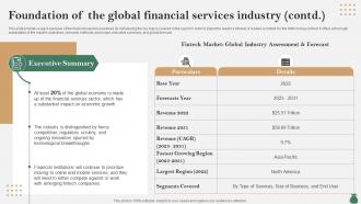 Global Financial Services Industry Foundation Of The Global Financial Services IR SS Ideas Multipurpose