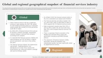 Global Financial Services Industry Global And Regional Geographical Snapshot IR SS