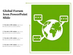 Global forum icon powerpoint slide