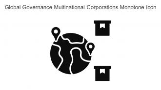 Global Governance Multinational Corporations Monotone Icon In Powerpoint Pptx Png And Editable Eps Format