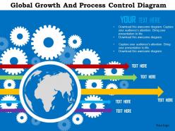 Global growth and process control diagram flat powerpoint design