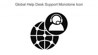 Global Help Desk Support Monotone Icon In Powerpoint Pptx Png And Editable Eps Format