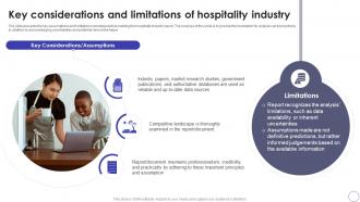 Global Hospitality Industry Outlook Key Considerations And Limitations Of IR SS