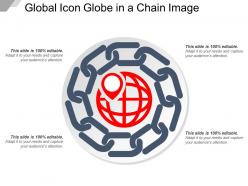 Global icon globe in a chain image
