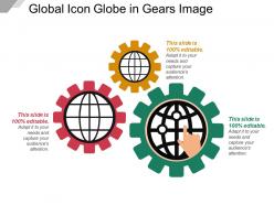 Global icon globe in gears image