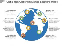 Global icon globe with marked locations image