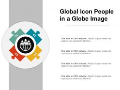 Global icon people in a globe image