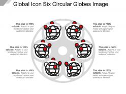 Global icon six circular globes image