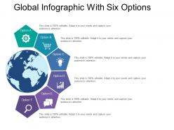 Global infographic with six options