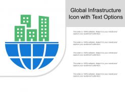 Global infrastructure icon with text options