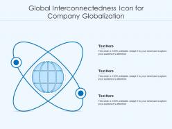 Global interconnectedness icon for company globalization