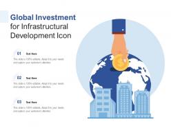 Global investment for infrastructural development icon