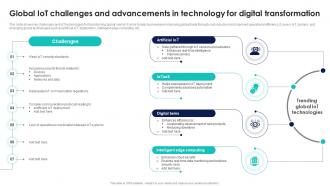 Global IoT Challenges And Advancements In Technology For Digital Transformation