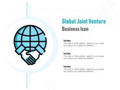 Global joint venture business icon