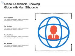 Global leadership showing globe with man silhouette