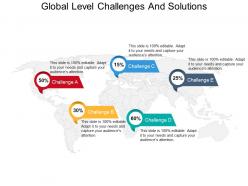 Global level challenges and solutions powerpoint slide ideas