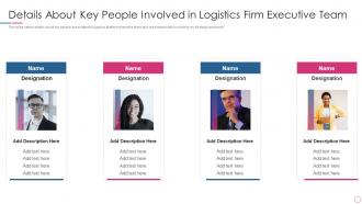 Global Logistics Investor Funding Details About Key People Involved Logistics Firm Executive