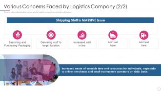 Global Logistics Investor Funding Various Concerns Faced By Logistics Company