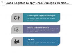 Global logistics supply chain strategies human resources management cpb