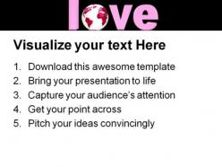 Global love abstract powerpoint templates and powerpoint backgrounds 0711