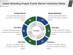 Global marketing analyst events banner interactive media campaigns