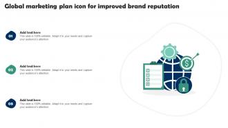 Global Marketing Plan Icon For Improved Brand Reputation