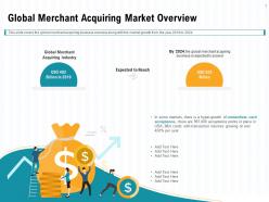 Global merchant acquiring market overview points ppt powerpoint presentation visual aids pictures