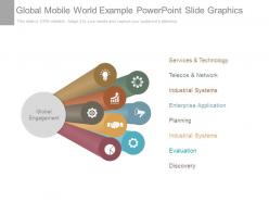 Global mobile world example powerpoint slide graphics