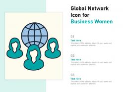 Global network icon for business women