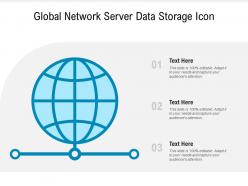 Global network server data storage icon
