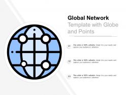 Global network template with globe and points