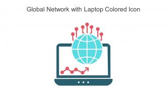 Global Network With Laptop Colored Icon In Powerpoint Pptx Png And Editable Eps Format