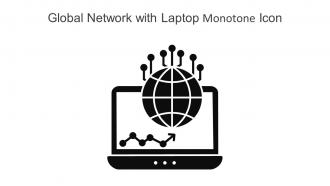 Global Network With Laptop Monotone Icon In Powerpoint Pptx Png And Editable Eps Format
