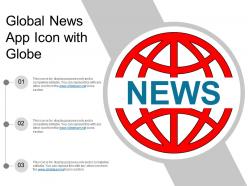 Global news app icon with globe