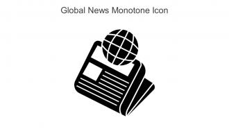 Global News Monotone Icon In Powerpoint Pptx Png And Editable Eps Format