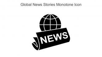 Global News Stories Monotone Icon In Powerpoint Pptx Png And Editable Eps Format