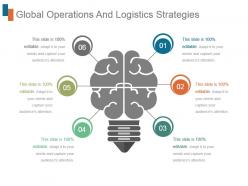 Global Operations And Logistics Strategies Ppt Infographics