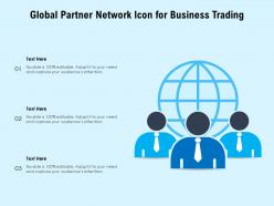 Global partner network icon for business trading