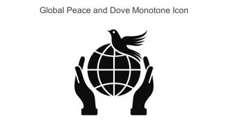 Global Peace And Dove Monotone Icon In Powerpoint Pptx Png And Editable Eps Format