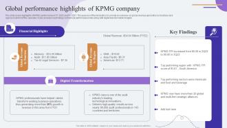 Global Performance Highlights Of KPMG Comprehensive Guide To KPMG Strategy SS