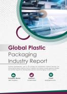 Global Plastic Packaging Industry Report Pdf Word Document Ppt Example
