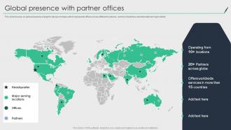 Global Presence With Partner Offices Graphic Design Company Profile Ppt Themes