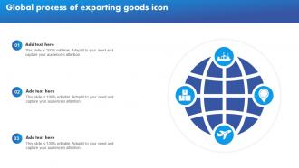 Global Process Of Exporting Goods Icon