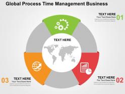 Global process time management business flat powerpoint design