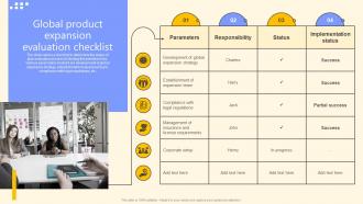 Global Product Expansion Evaluation Checklist Icons Pdf