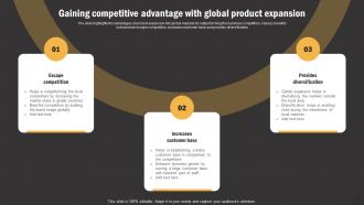 Global Product Expansion Gaining Competitive Advantage With